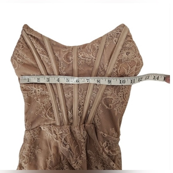 House of CB Czarina Dress Nude Lace Mini Dress Strapless Size XS New With Tags - Picture 7 of 11